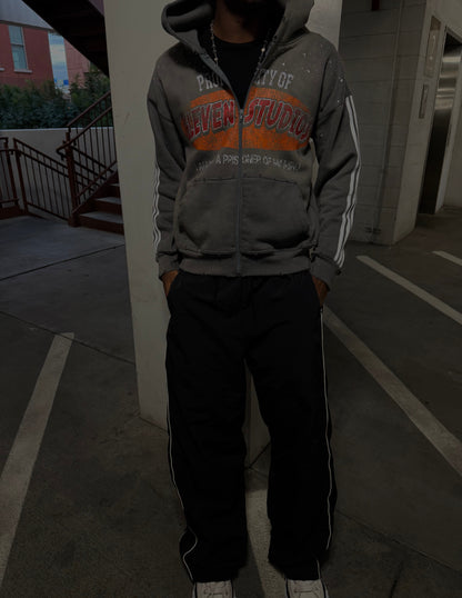 GREY “i am not a prisoner of my mind” ZIP UP