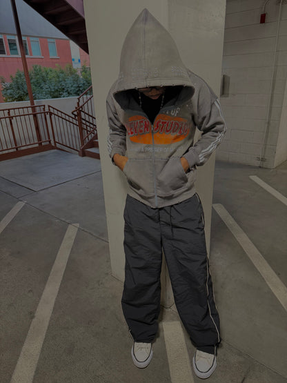 GREY “i am not a prisoner of my mind” ZIP UP